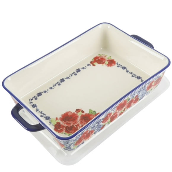 The Pioneer Woman Other - ❤️ New Pioneer Woman Heritage Floral Ceramic Baker Dish with Lid
